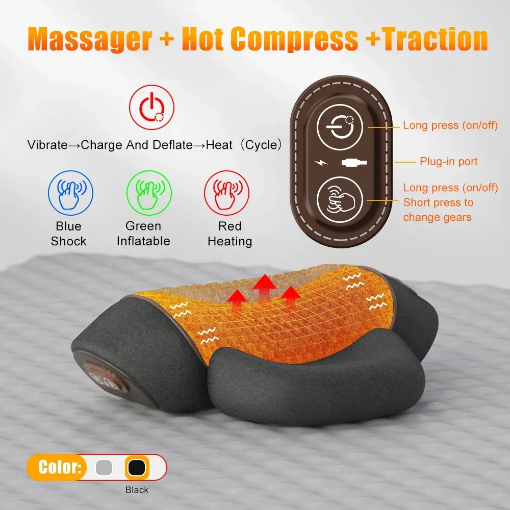Electric Neck Massager Pillow Cervical Stretcher