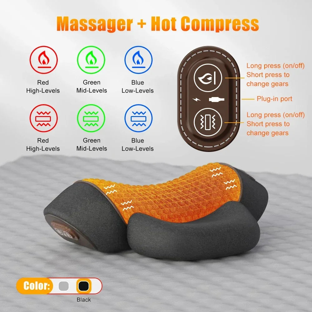 Electric Neck Massager Pillow Cervical Stretcher